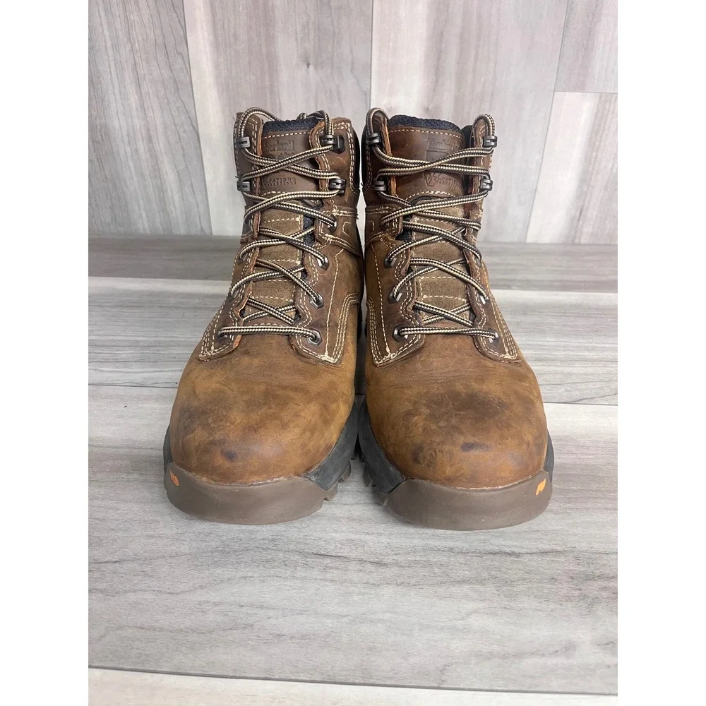 Timberland Pro Titan EV Work Boots Mens 8.5M Brown Good Waterproof